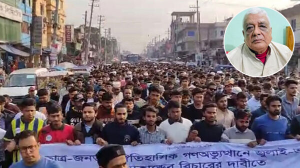 এবার মুক্তিযোদ্ধা আব্দুল হাই কানুকে গ্রেপ্তারের দাবিতে বিক্ষোভ