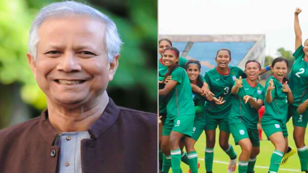 নারী ফুটবল দলকে প্রধান উপদেষ্টার অভিনন্দন