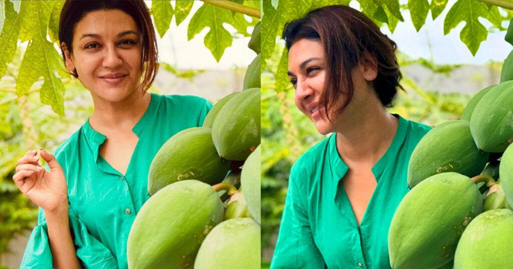 ফলভর্তি বাগানে সুখ খুঁজে পেলেন জয়া আহসান