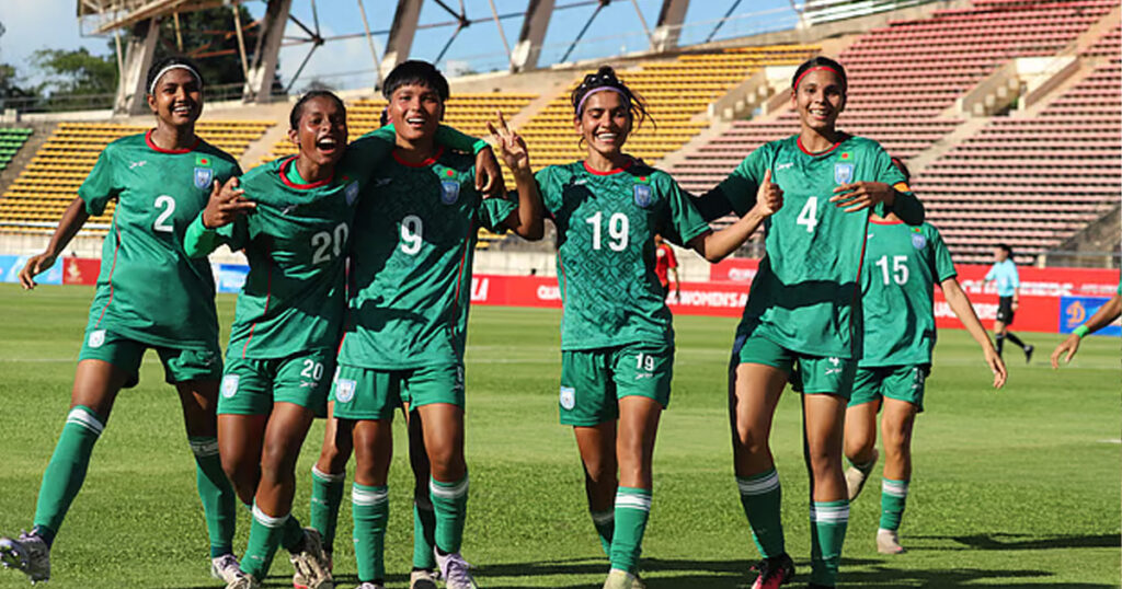 তৃষ্ণার হ্যাটট্রিকে পূর্ব তিমুরের বিরুদ্ধে বাংলাদেশের বড় জয় তৃষ্ণার হ্যাটট্রিকে পূর্ব তিমুরের বিরুদ্ধে বাংলাদেশের বড় জয়