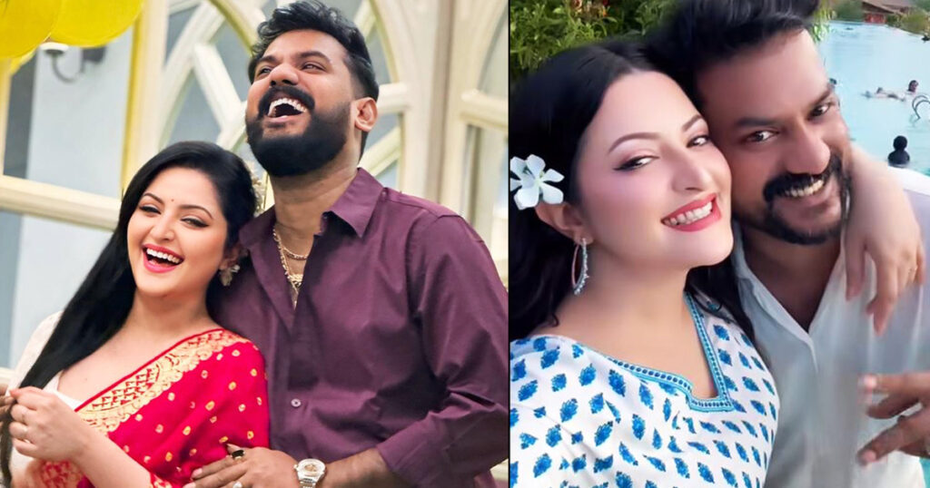 সহকর্মীকে নিয়ে পরীমণির খুনসুটি
