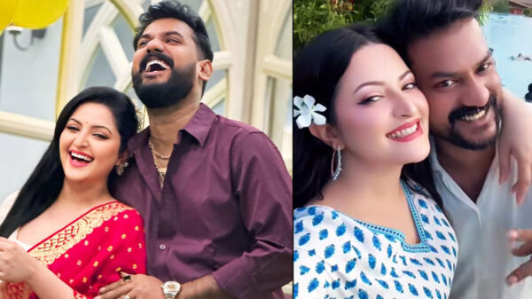 সহকর্মীকে নিয়ে পরীমণির খুনসুটি
