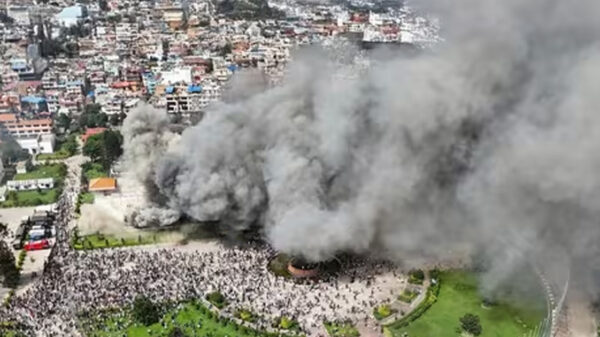 নেপালের পার্লামেন্টে আগুন ধরিয়ে দিলেন বিক্ষোভকারীরা