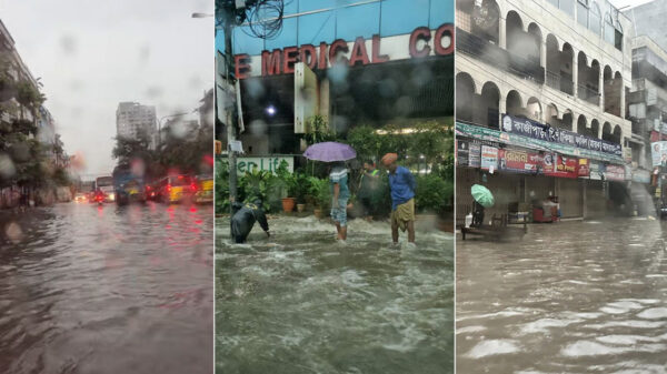 রাত থেকে বৃষ্টি, ঢাকার বিভিন্ন এলাকায় জলাবদ্ধতা