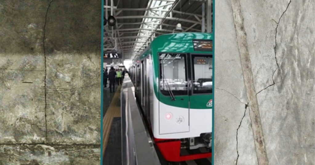 মেট্রোরেলের ৬ স্টেশনে ফাটল