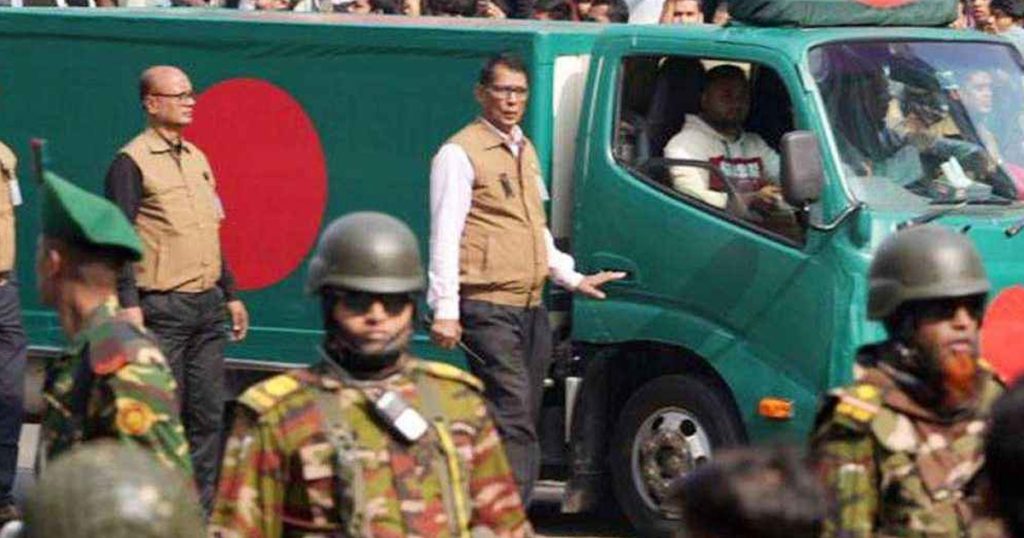 জানাজাস্থলে খালেদা জিয়ার মরদেহ