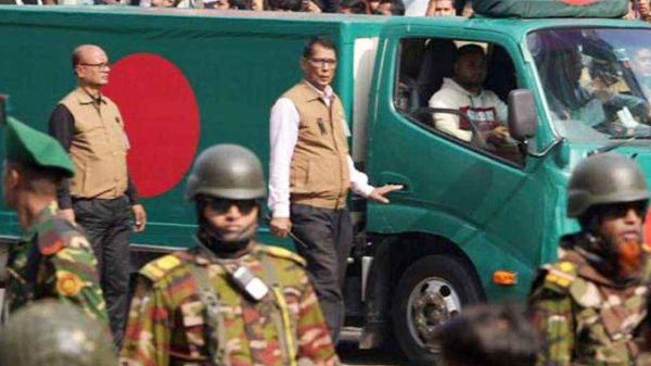 জানাজাস্থলে খালেদা জিয়ার মরদেহ