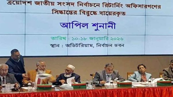 ইসিতে ৬ষ্ঠ দিনের আপিল শুনানি চলছে