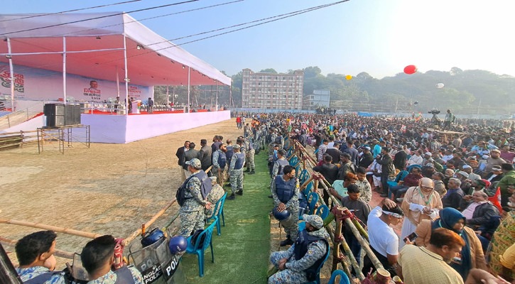 তারেক রহমানের সমাবেশ, পলোগ্রাউন্ড মাঠে জড়ো হচ্ছেন নেতাকর্মীরা