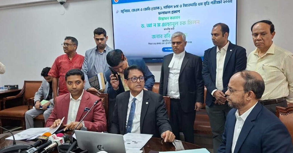 জুনিয়র বৃত্তি পরীক্ষার ফল প্রকাশ