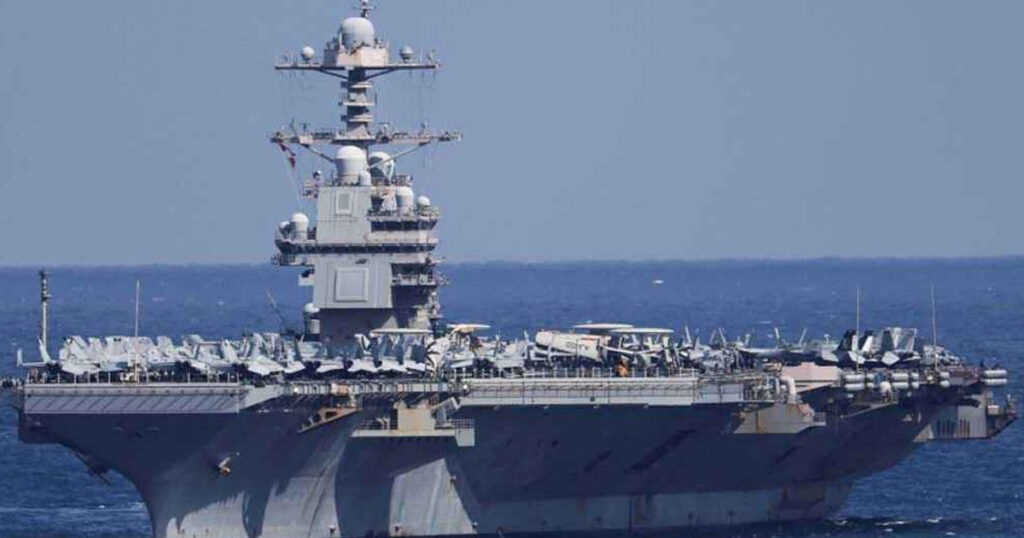 মধ্যপ্রাচ্য ছেড়ে পালাচ্ছে মার্কিন রণতরী জেরাল্ড আর ফোর্ড