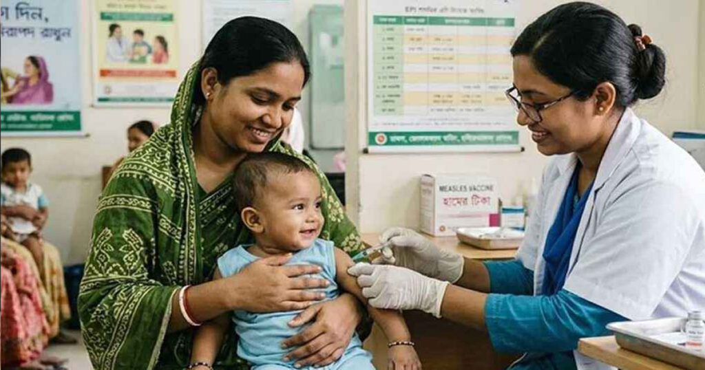 হাম-রুবেলার টিকাদান কর্মসূচি উদ্বোধন, টিকা পাবে ১ কোটি ৮০ লাখ শিশু