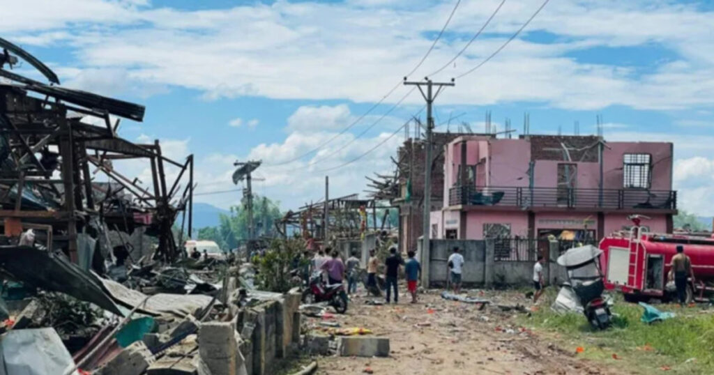 মিয়ানমারে ভয়াবহ বিস্ফোরণ, নিহত ৫৫
