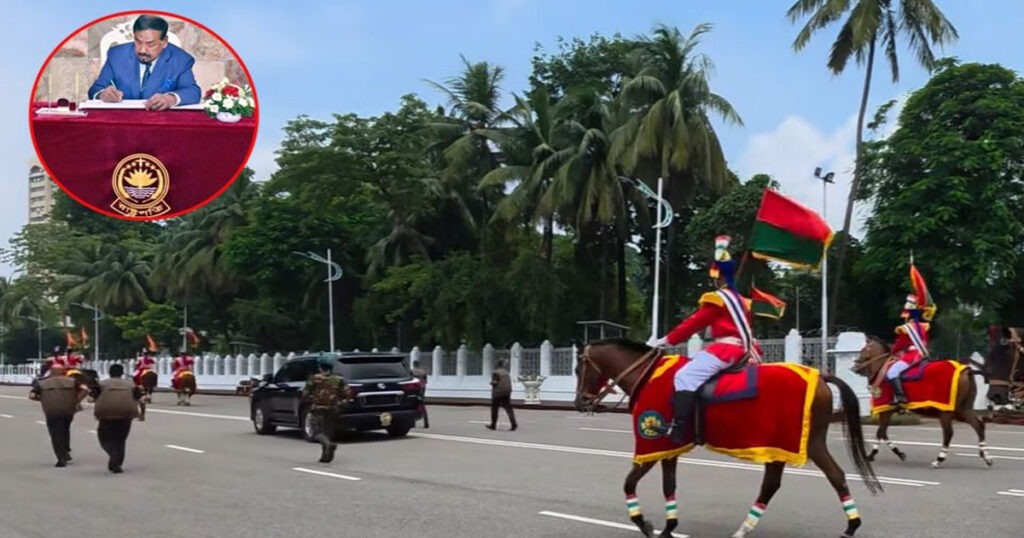 বঙ্গভবন থেকে আনুষ্ঠানিক বিদায় নিলেন অস্থায়ী রাষ্ট্রপতি হাফিজ উদ্দিন আহমদ