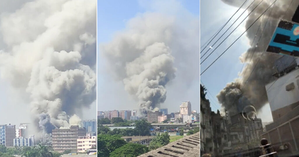 টঙ্গীতে ওষুধ কারখানার কেমিক্যাল গোডাউনে ভয়াবহ আগুন