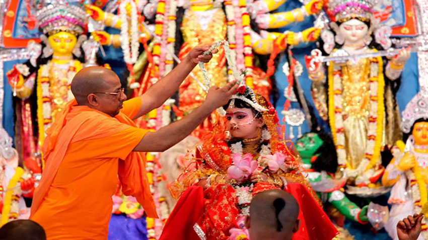 শারদীয় দুর্গাপূজার মহাঅষ্টমী ও কুমারী পূজা আজ